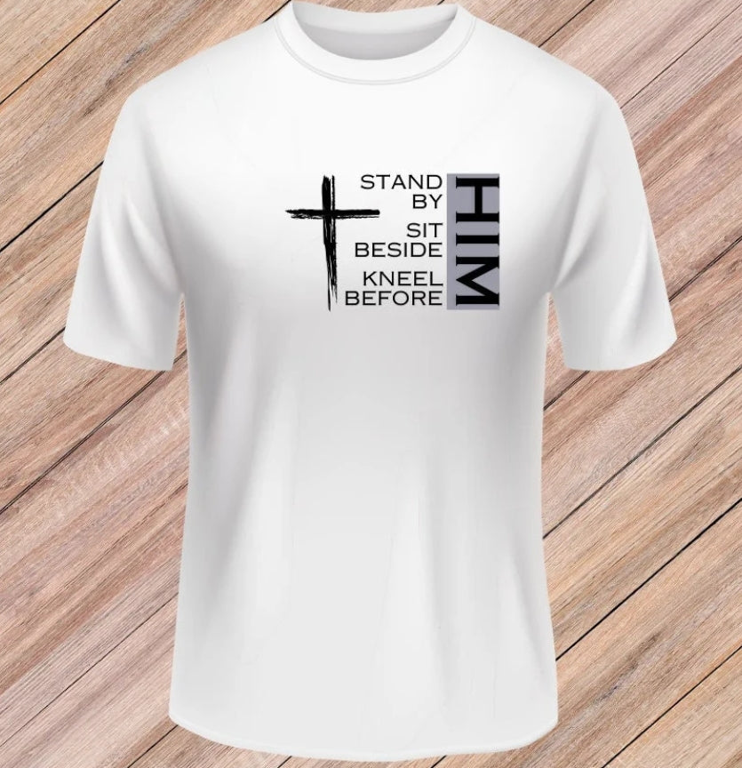 STAND BY HIM CROSS T-SHIRT