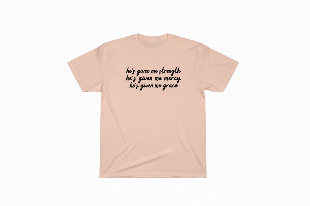 FRONT CROSS , SMALL MOTIVATIONAL SCRIPT AT THE BACK