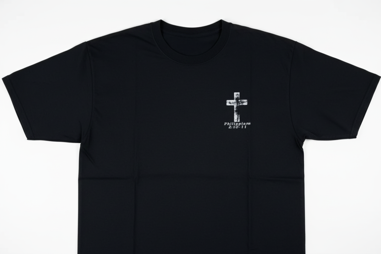 JESUS CHRIST IS LORD WITH SMALL CROSS AND SCRIP INFRONT